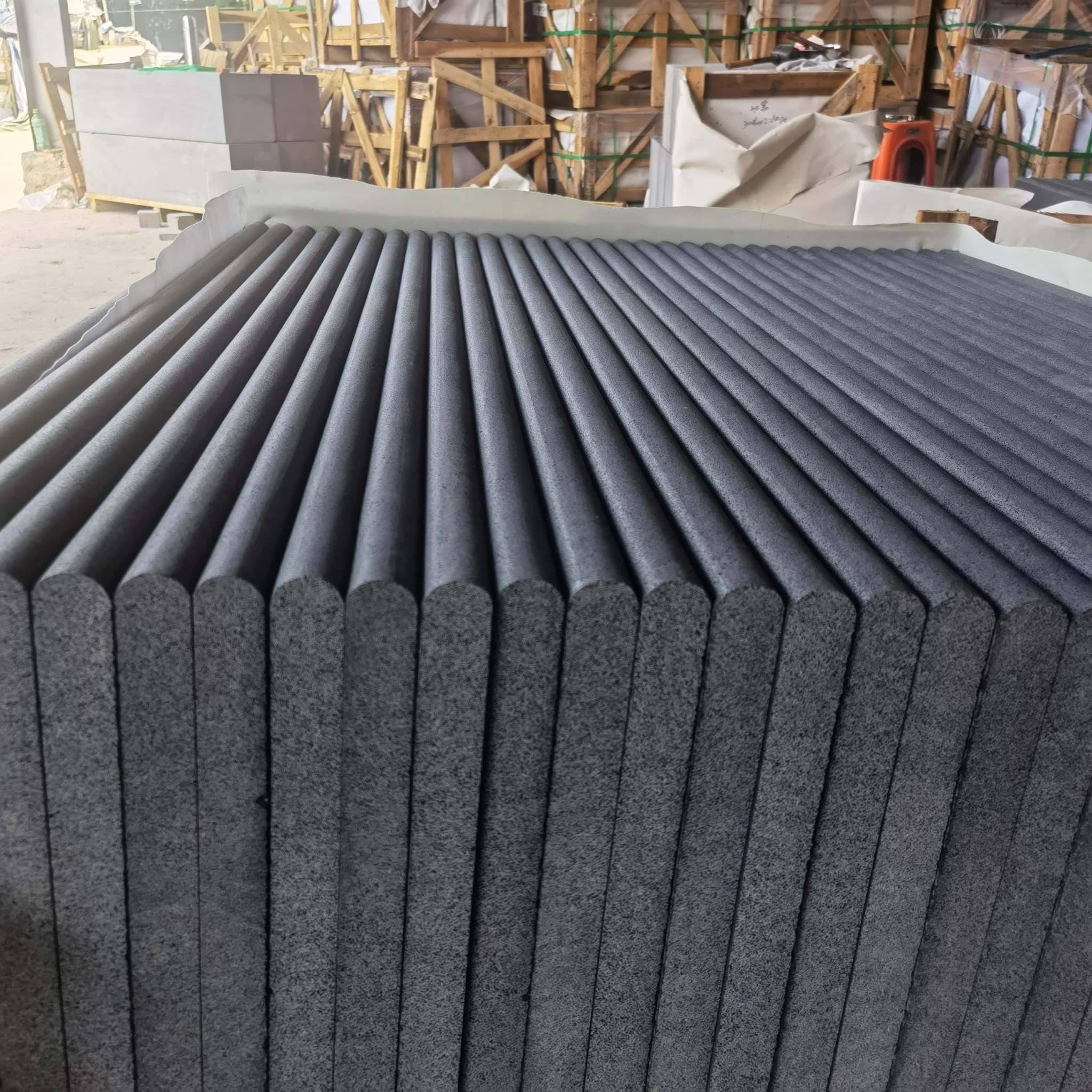 Picture of HN Bluestone / Black basalt  honed bullnose tiles